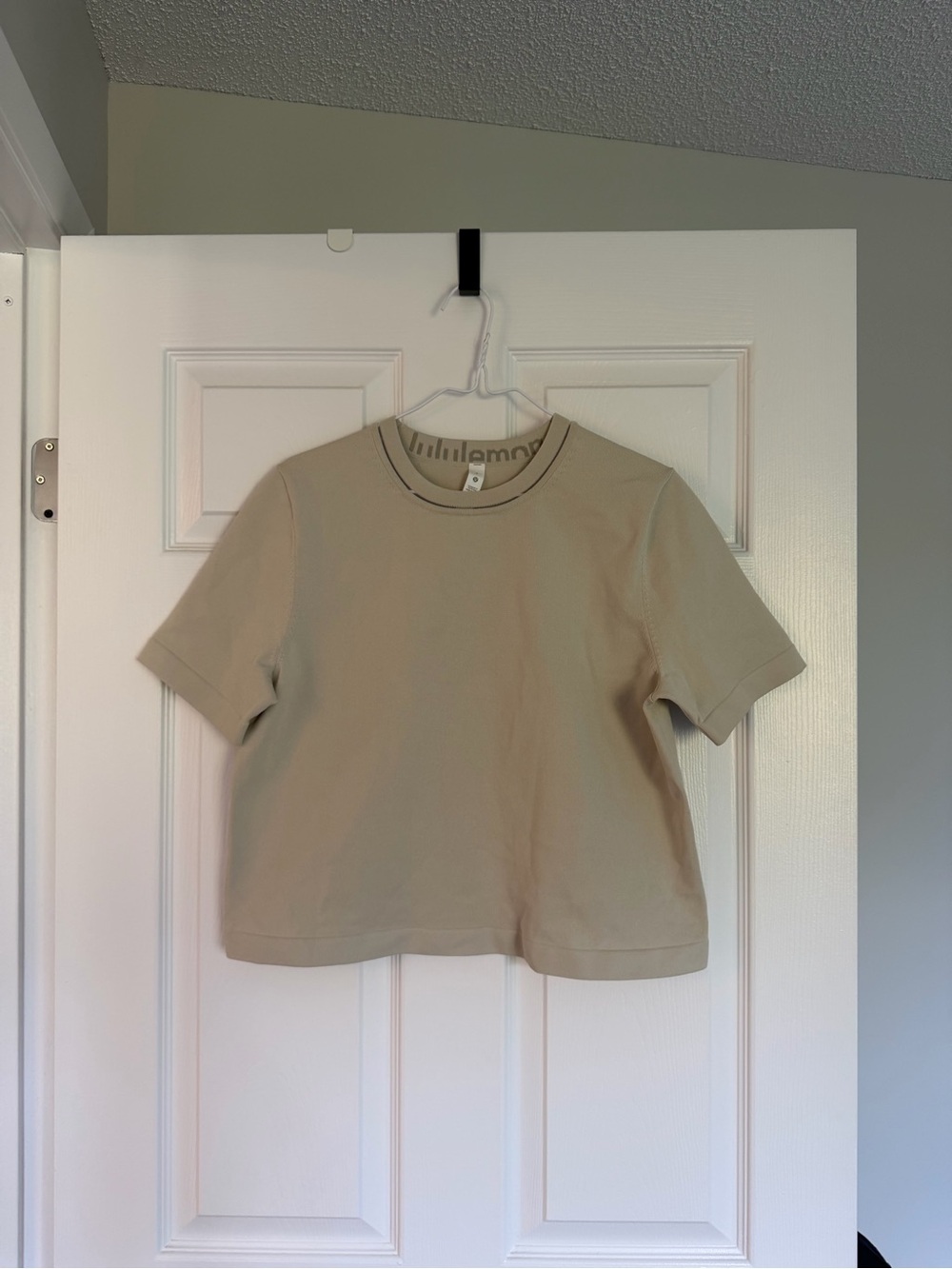 Neutral Crewneck Tee - Beige Top